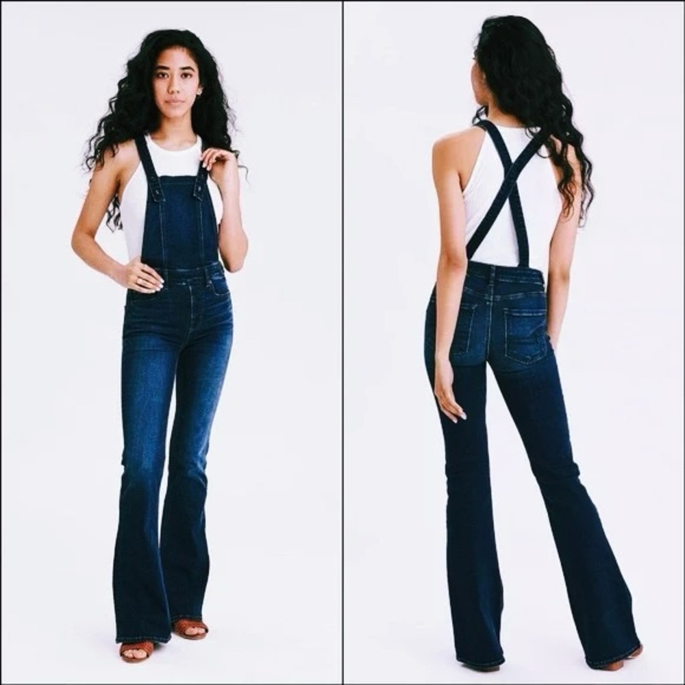Women's Dark Blue Denim Overalls